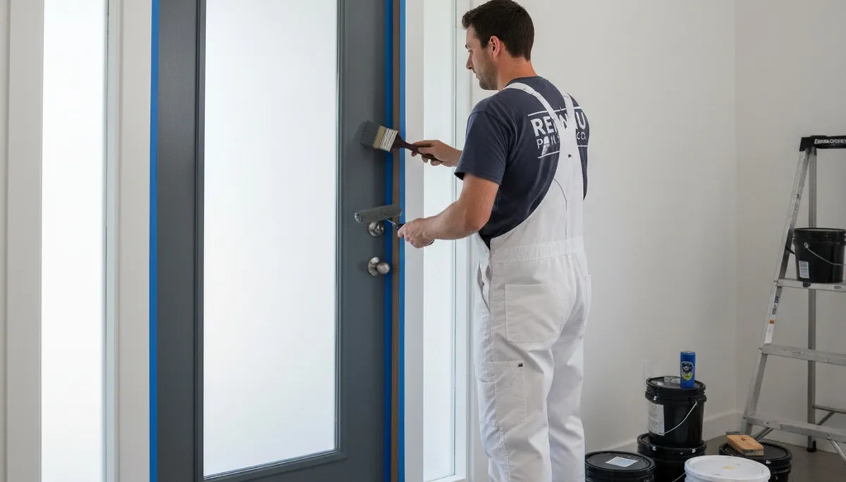 Professional door painting service by expert house painters in Cleveland, OH
