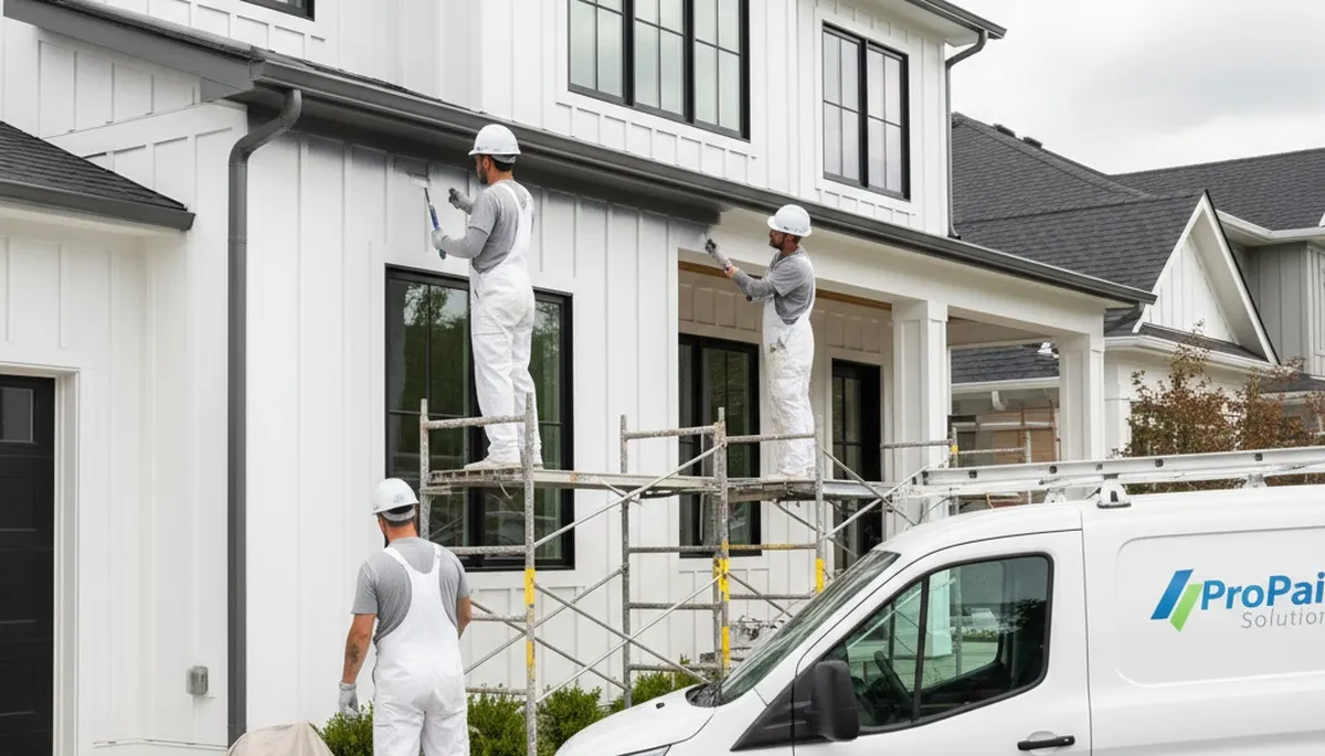 Professional gutter painting service by house painters in Cleveland, OH