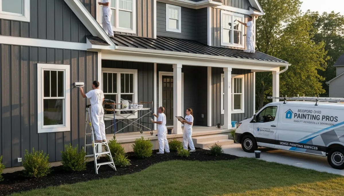 Professional house painters improving home exterior curb appeal in Cleveland, OH