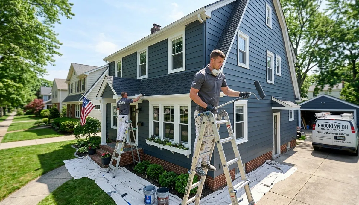 Professional house painters in Cleveland OH providing residential exterior painting services