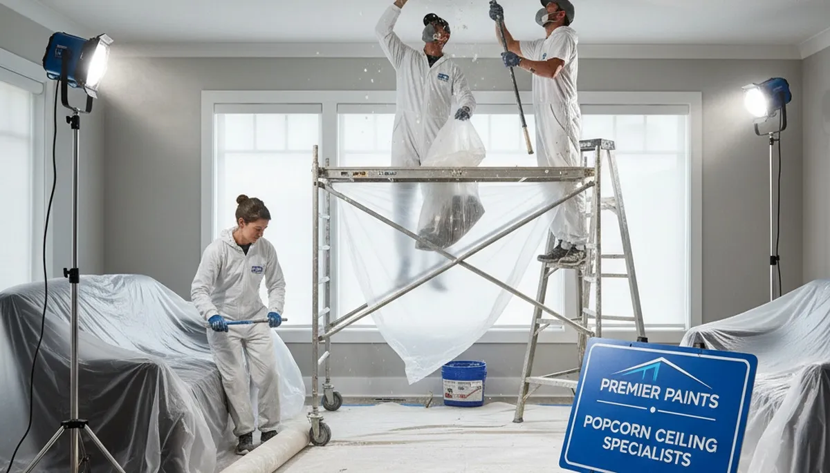 Professional popcorn ceiling removal in Cleveland, OH by local house painting experts