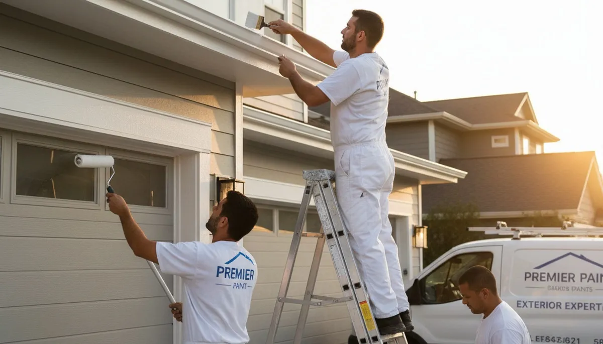 Professional trim and fascia painting on a Cleveland, OH home by expert exterior house painters